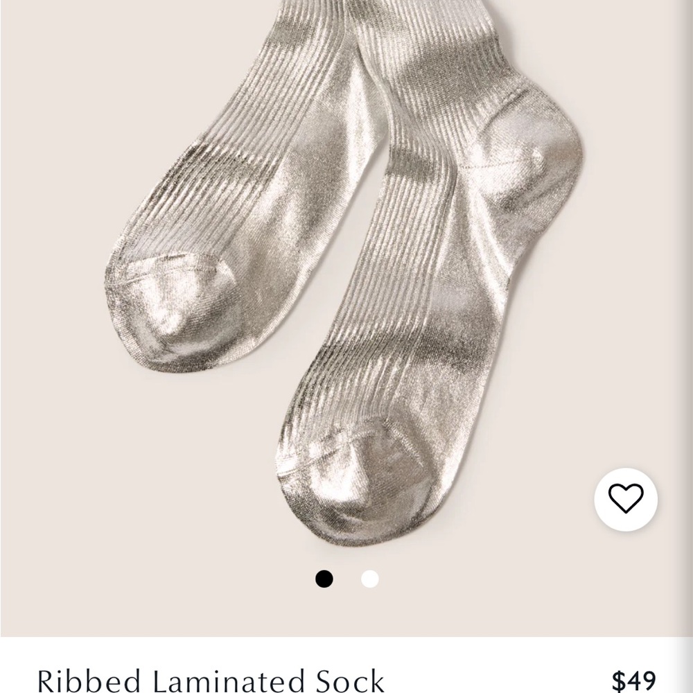 Elegant Silver Ribbed Socks